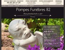 Tablet Screenshot of pompesfunebres82.com